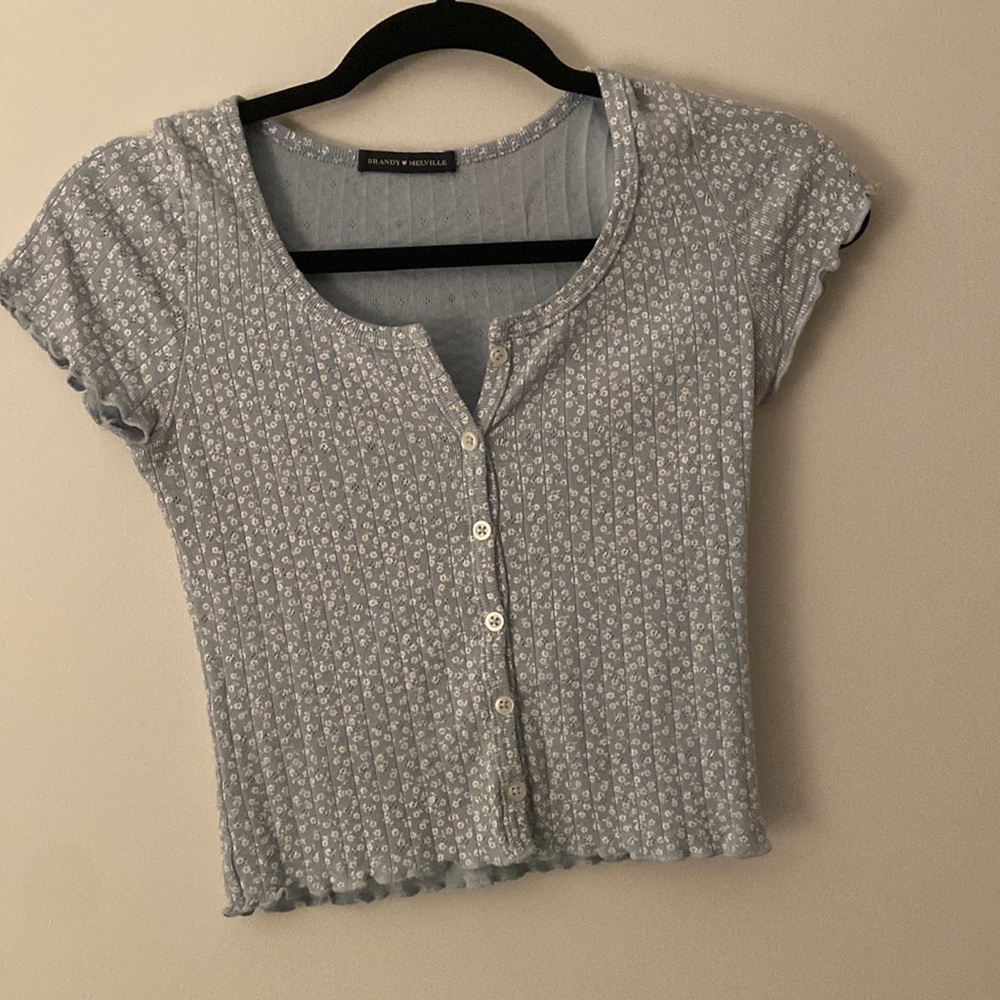 Brandy Melville Light Blue Zelly Top
